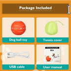 Interactive Dog Toys Dog Ball, [Newly Upgraded] Durable Motion Activated Automatic Rolling Ball Toys for/Small/Medium/Large Dogs, USB Rechargeable Springtok