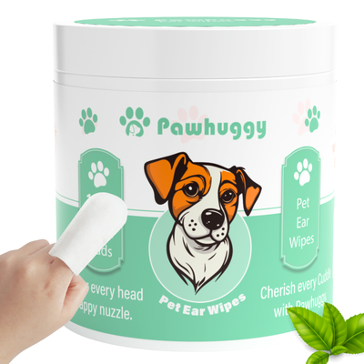 Pawhuggy Pet Ear Wipes — 100 Wipes · Ear Care & Odor Control