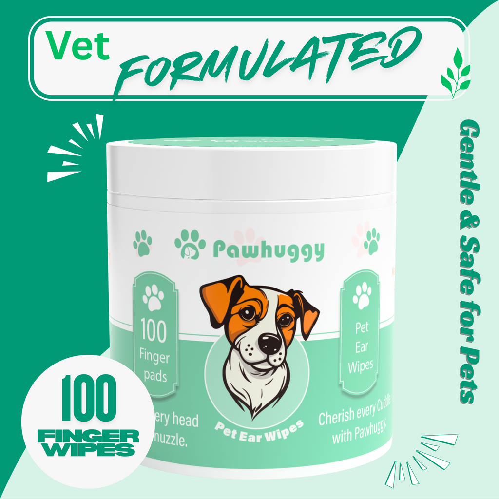 Pawhuggy Pet Ear Wipes — 100 Wipes · Ear Care & Odor Control