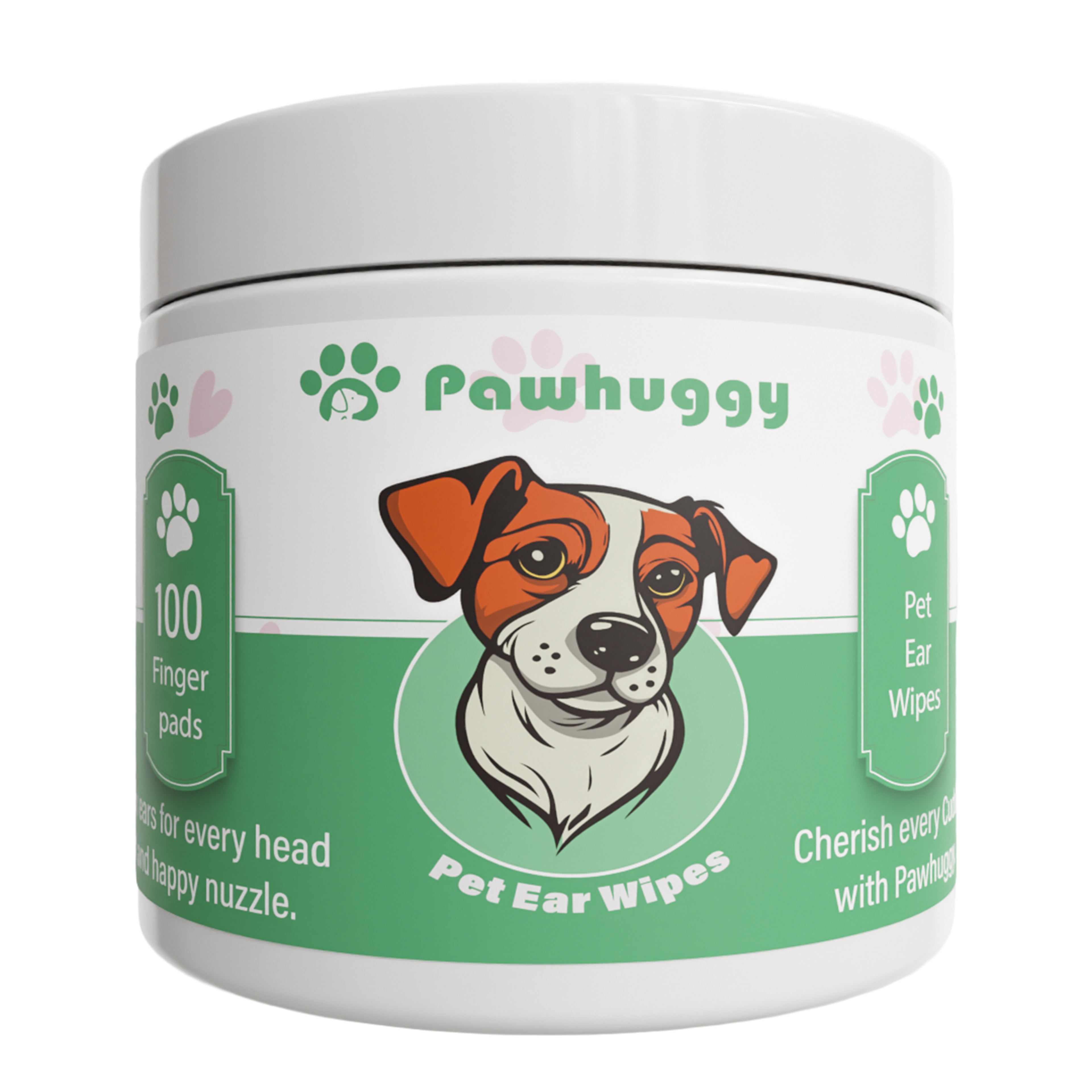 Pawhuggy Pet Ear Wipes — 100 Wipes · Ear Care & Odor Control