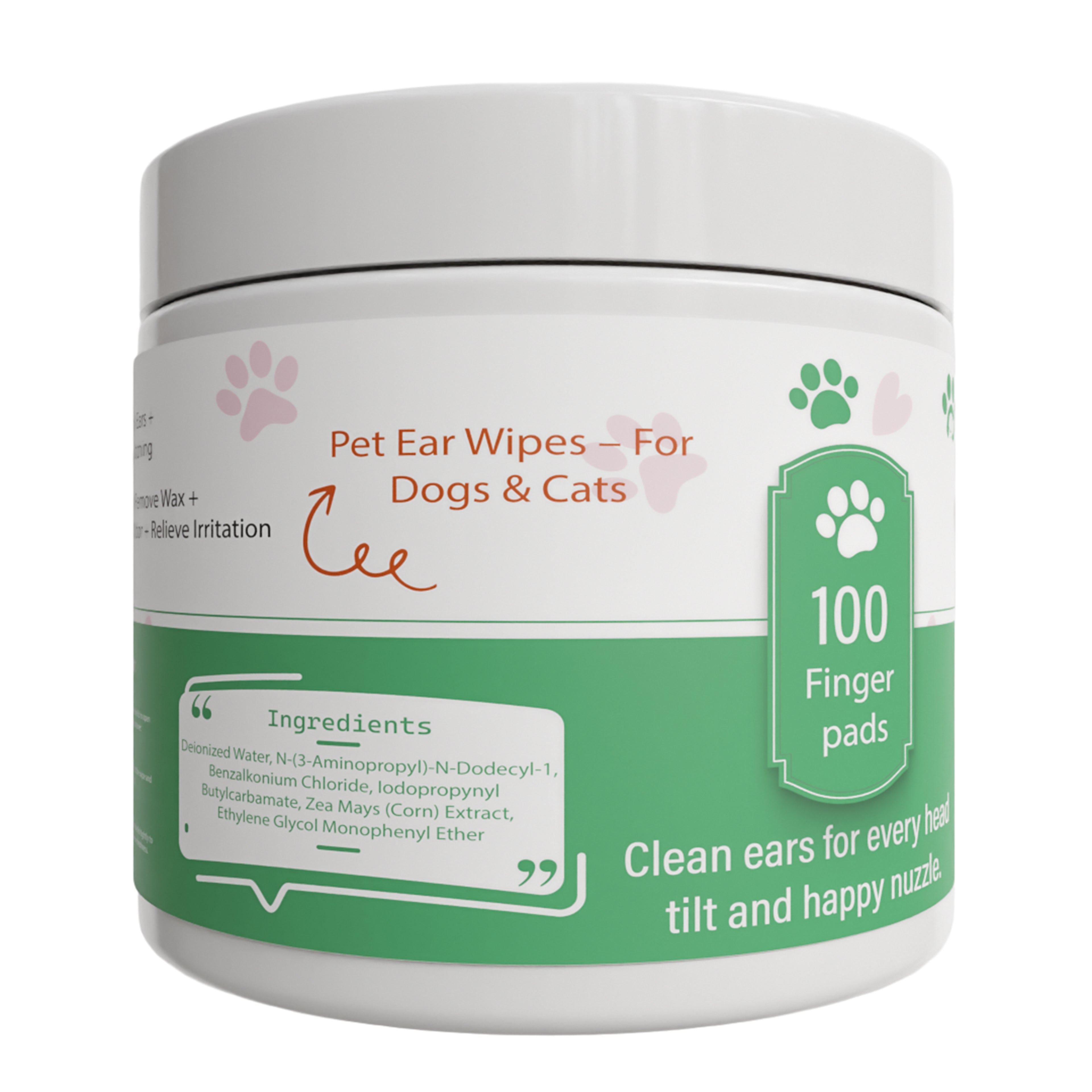 Pawhuggy Pet Ear Wipes — 100 Wipes · Ear Care & Odor Control